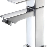 Torneira Banheiro Luxo Quadrada Inox 1/4 Volta Cromada Bancada