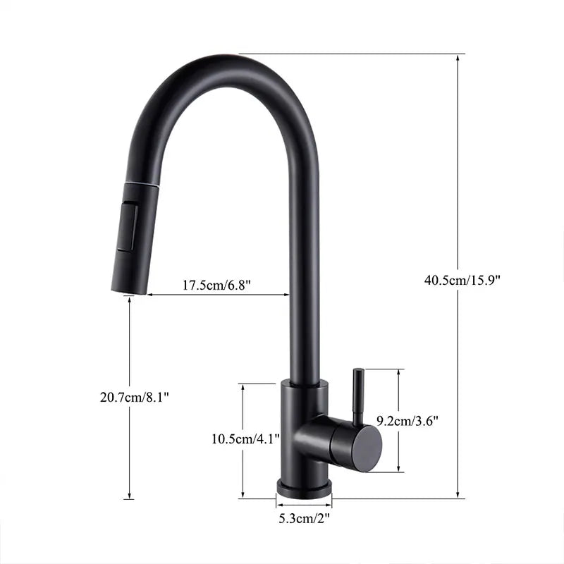 Torneira, Cozinha, Pull‑Out, Touch, G1/2, Preto, Cromado, Aço, Inox, Sensor, Frio, Quente, Cartucho, Cerâmico, Fluxo, Spray, Bocal, Retrátil, Rotativo, 360°, Alavanca, Única, Instalação, Sobre, Bancada, Furo, 35 mm, Mangueiras, Contrapeso, Kit, Fixação, Moderna, Durável, Fácil, Prática