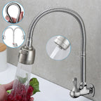 Torneira Gourmet de Parede com Cano Flexível Inox