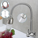 Torneira Gourmet de Parede com Cano Flexível Inox