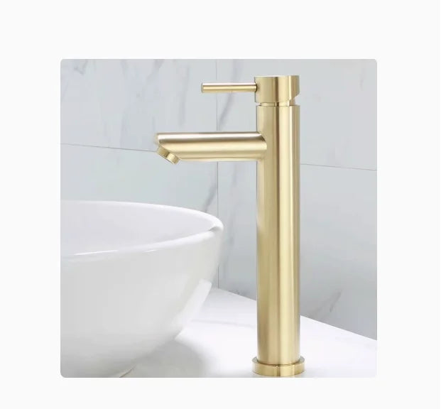 Torneira de Banheiro Monocomando Fria Aço Inox