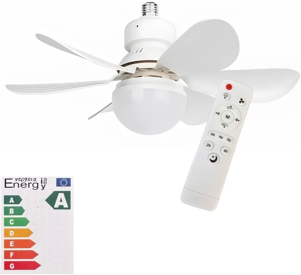 
Ventilador De Teto Com Luz LED, 6 Hélices, Controle Remoto, Bivolt 110V‑220V, Ideal Para Pequenos Espaços, Design Moderno E Silencioso

