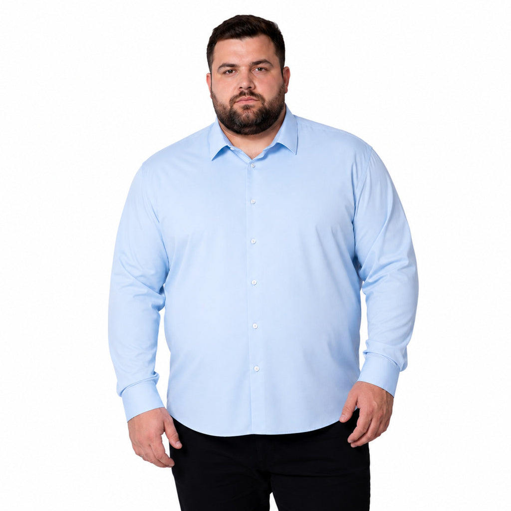 Kit 3 Camisas Sociais Masculinas Plus Size Manga Longa
