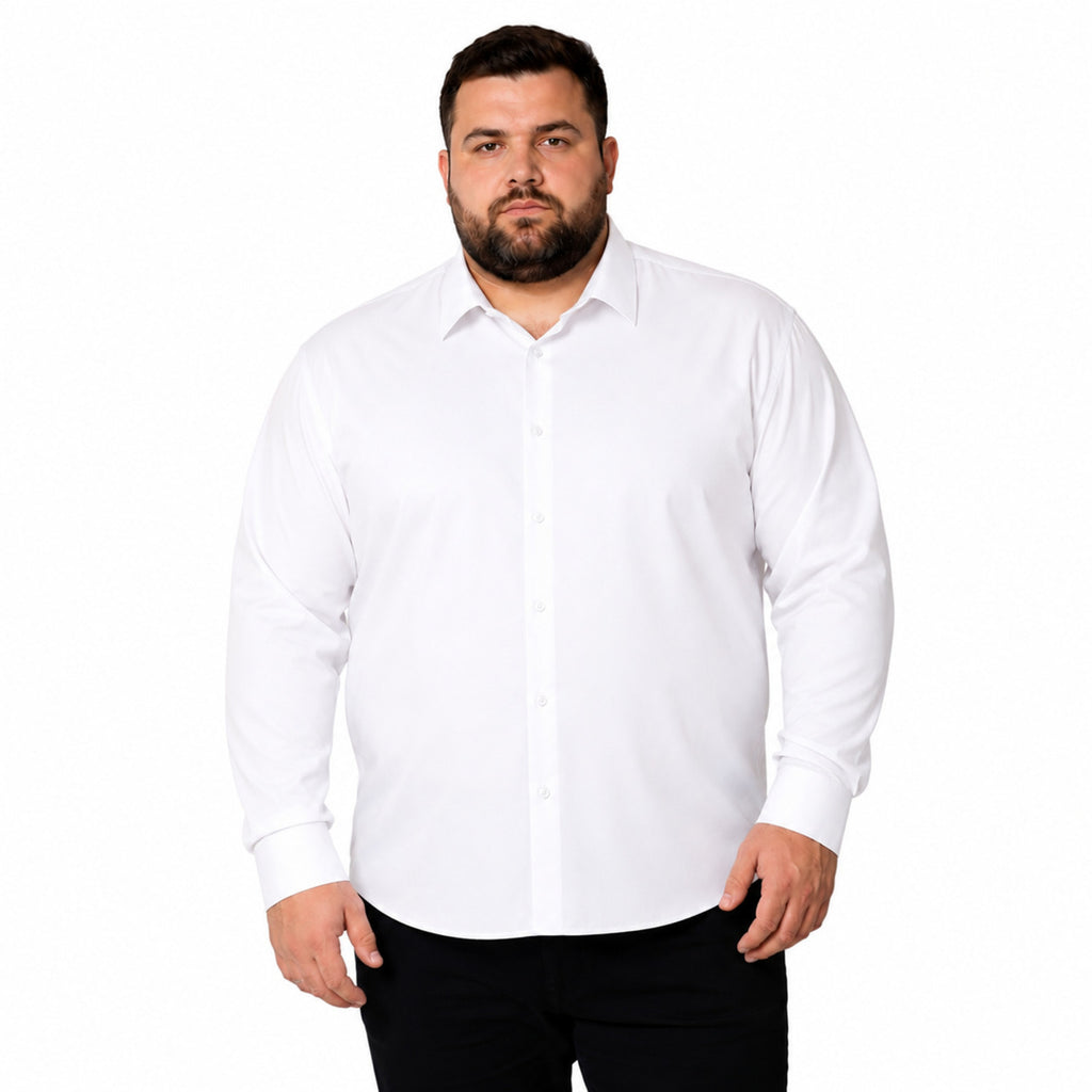 Kit 3 Camisas Sociais Masculinas Plus Size Manga Longa