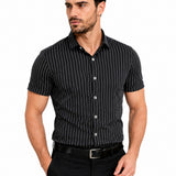Camisa Social Masculina Manga Curta Listrada Slim Fit