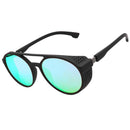 Óculos de sol Steampunk Alok Premium Floripa, estilo retrô soldador unissex, proteção UV400, armação de acetato, lentes de policarbonato, aro completo, ideal para moda praia e uso diário.