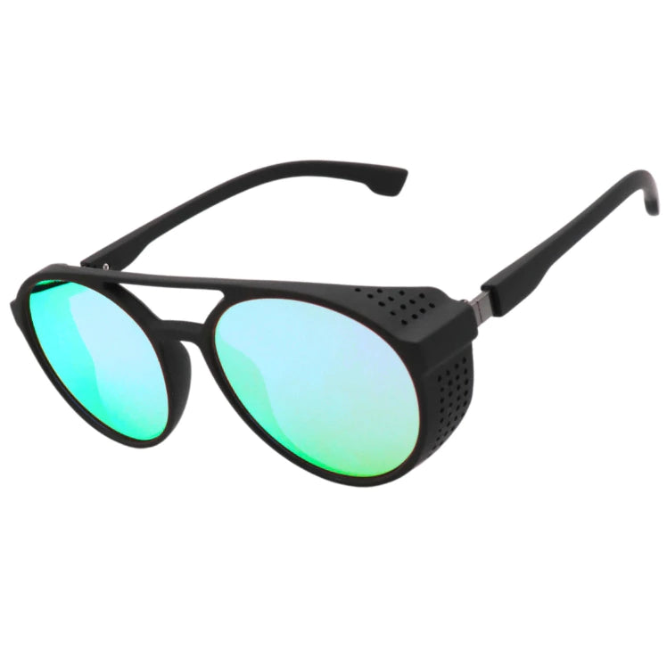 Óculos de sol Steampunk Alok Premium Floripa, estilo retrô soldador unissex, proteção UV400, armação de acetato, lentes de policarbonato, aro completo, ideal para moda praia e uso diário.