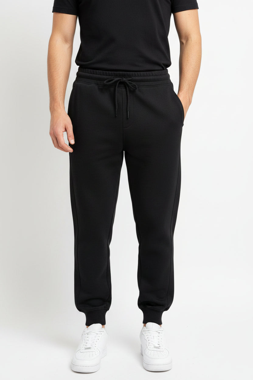 Calça Masculina Moletom Slim com Bolso e Cordão