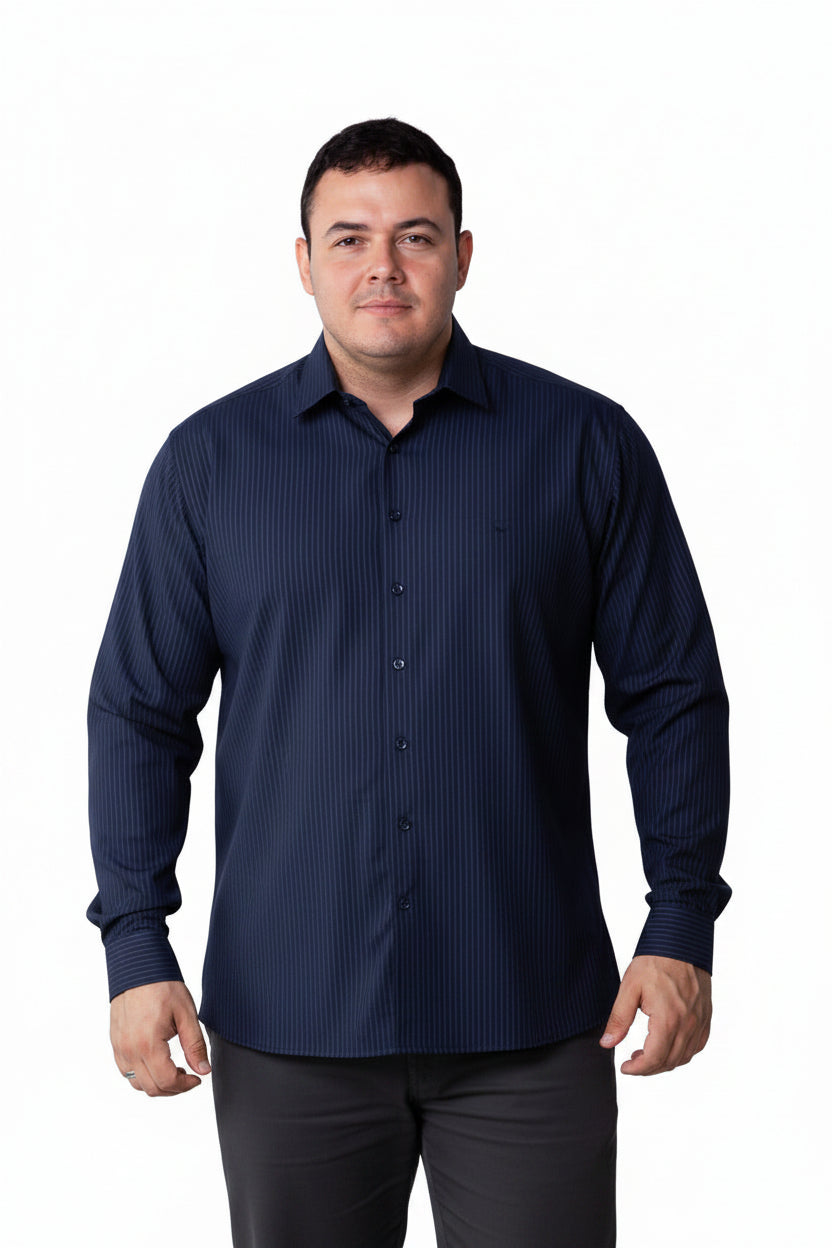 Camisa Manga Longa Masculina Plus Size