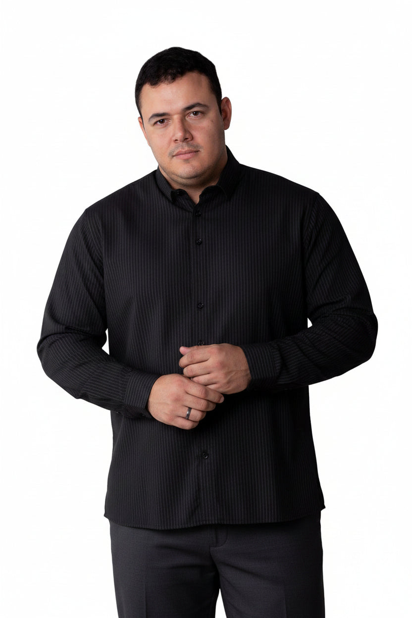 Camisa Manga Longa Masculina Plus Size