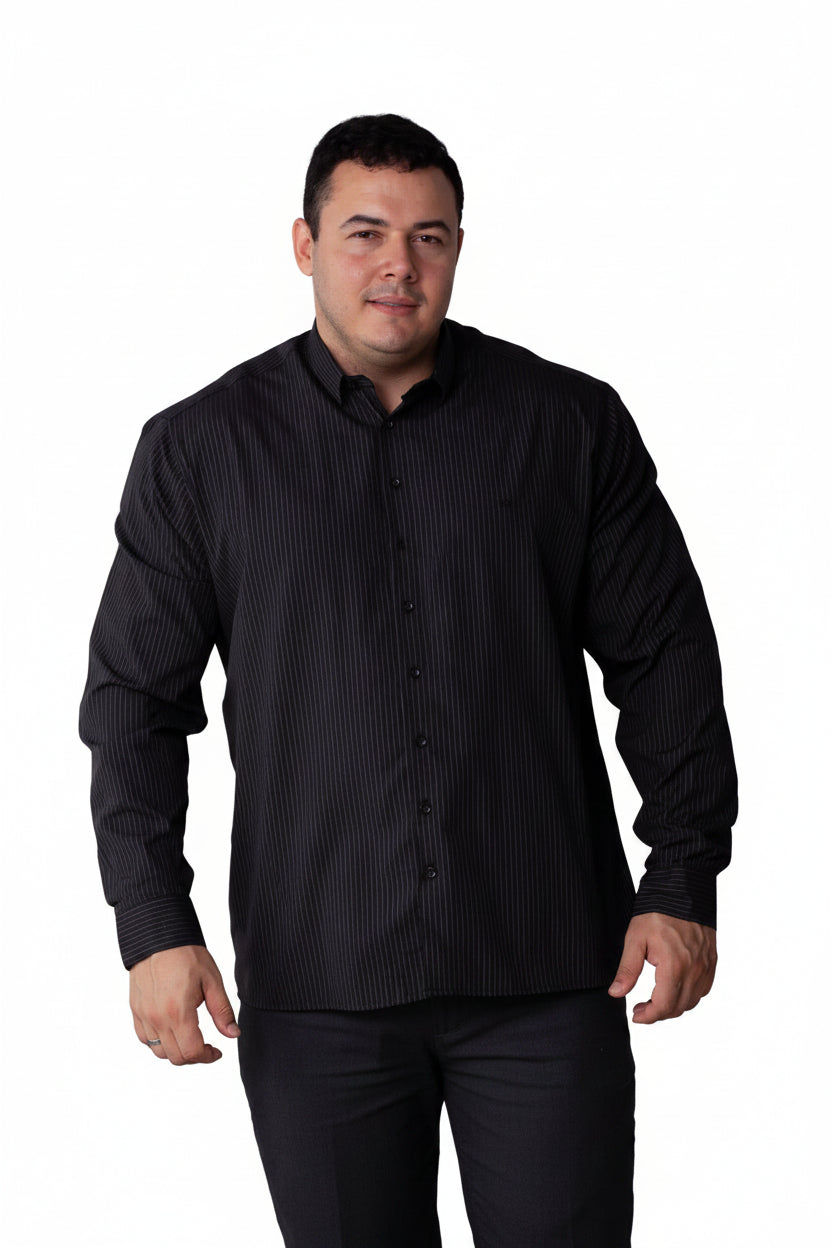 Camisa Manga Longa Masculina Plus Size