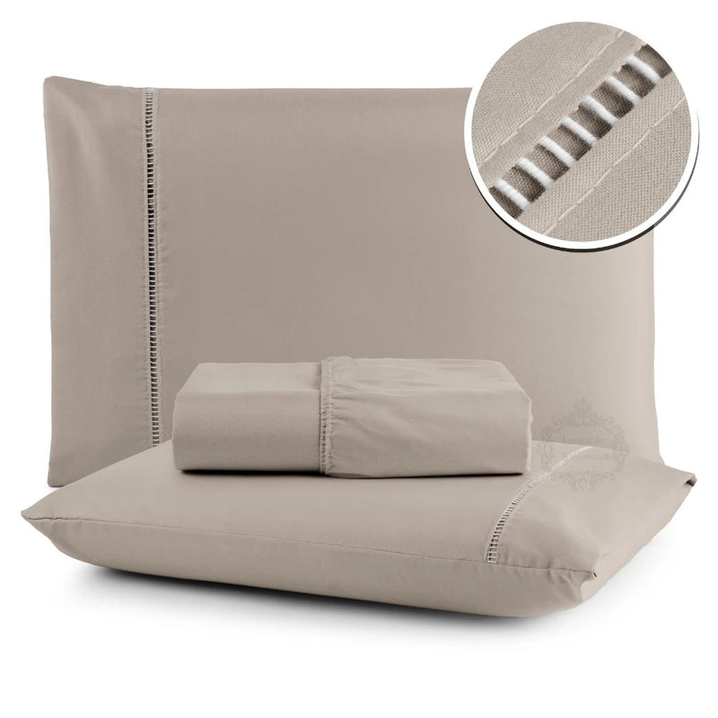 jogo lençol queen micropercal 400 fios ponto palito branco