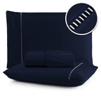 jogo lençol queen micropercal 400 fios ponto palito branco