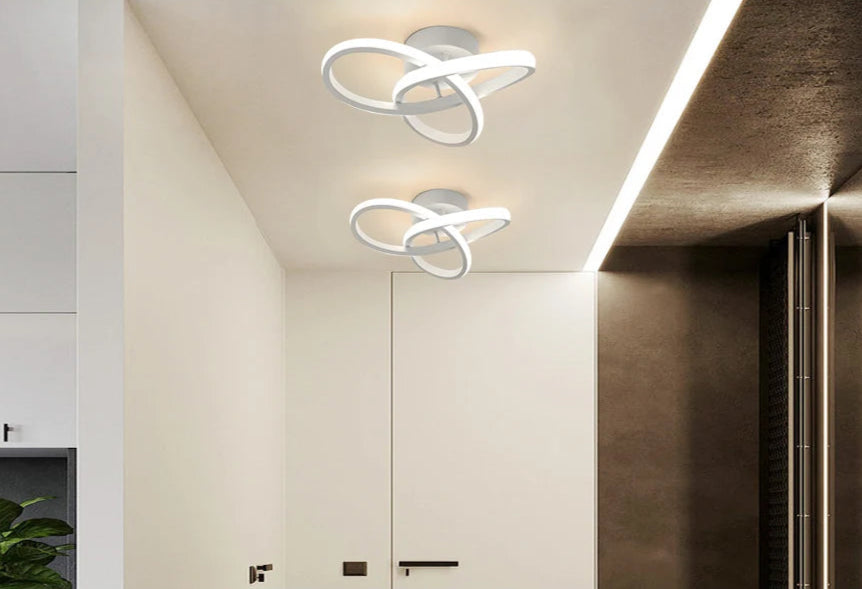 Luminária de teto LED moderna 3 cores superfície