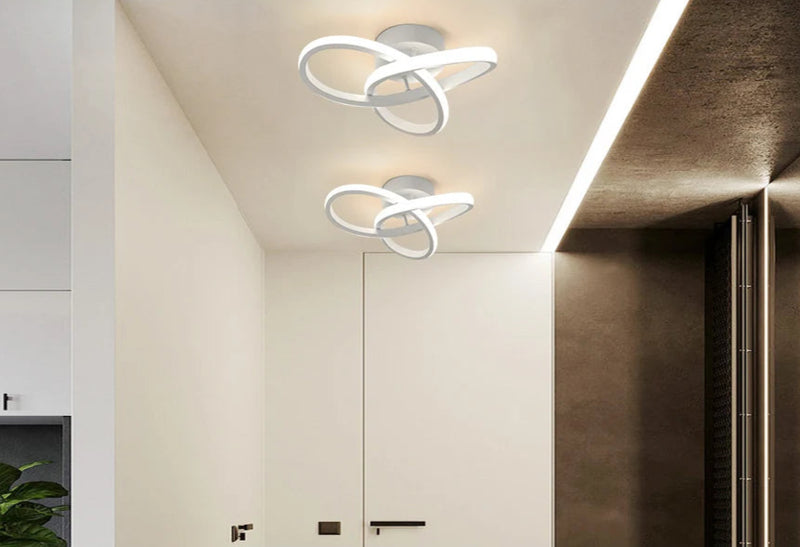 Luminária de teto LED moderna 3 cores superfície