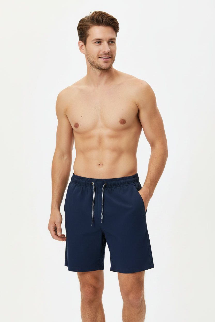 Kit 4 Bermudas Masculinas Sarja Elástico Cordão Casual