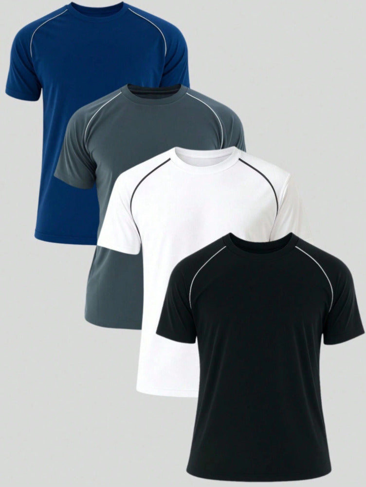 poliéster, absorção de umidade, secagem rápida, respirabilidade, leveza, elasticidade, durabilidade, conforto, mobilidade, evacuação do suor, ventilação, tecido técnico, performance esportiva, ajuste regular, microfibras, gestão térmica, anti-odor, alta resistência, tecido funcional, capilaridade, ventilação, treino, academia, corrida, crossfit, alta performance, conjunto de 5 peças