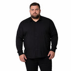 Camisa Social Masculina Plus Size Manga Longa Kit 3 Peças