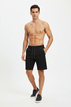 Kit 4 Bermudas Masculinas Sarja Elástico Cordão Casual